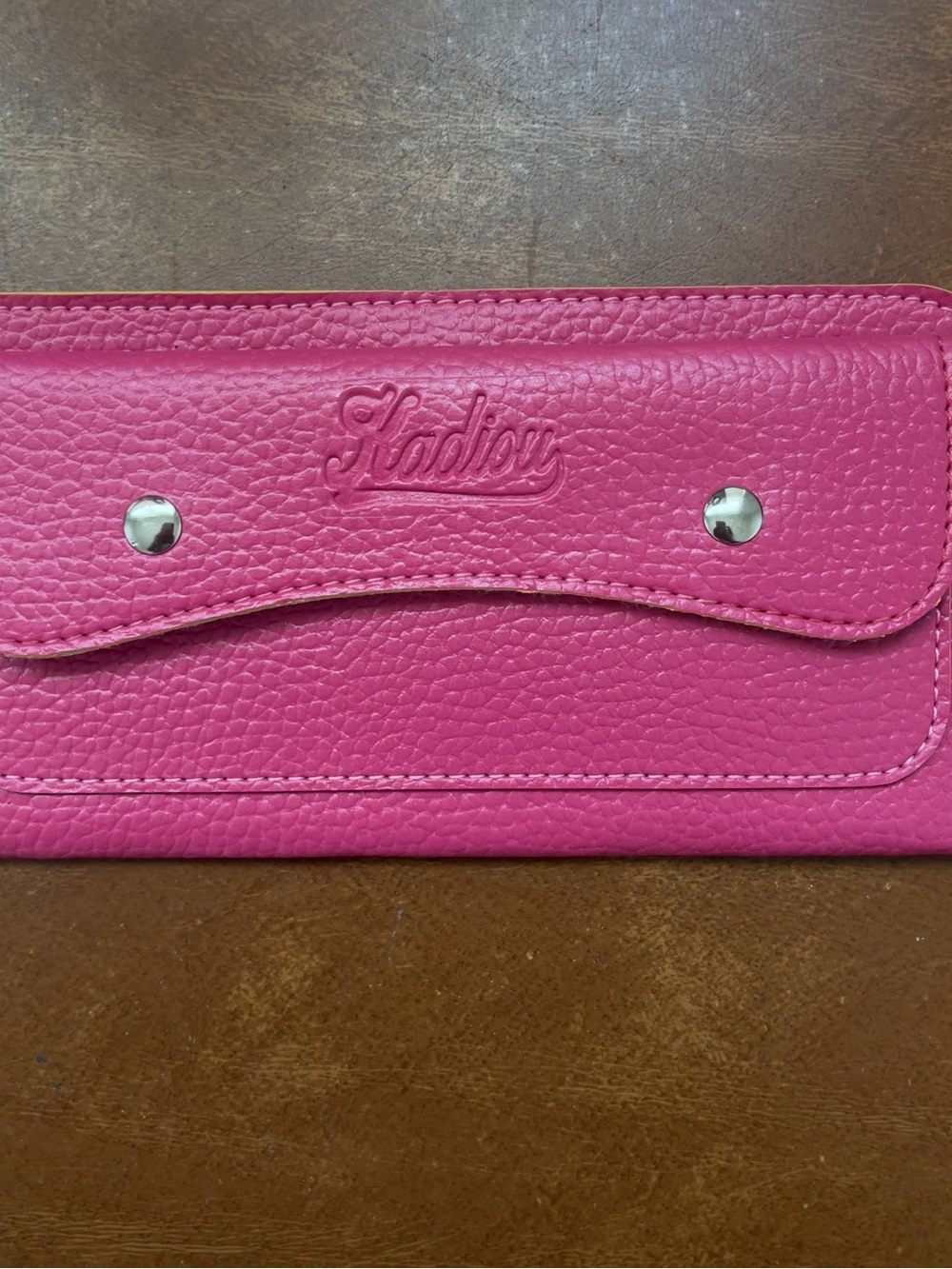 Radion Pink Leather Long Wallet & Card Organizer -New